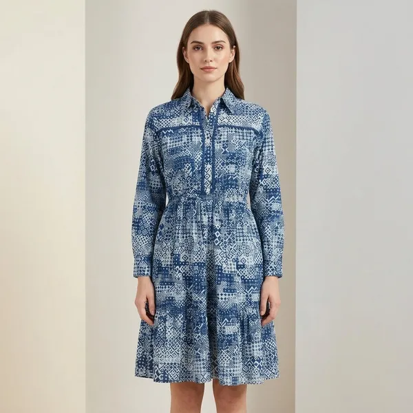 Blue_Cotton_Straight_Tunic_Dress_For_Women