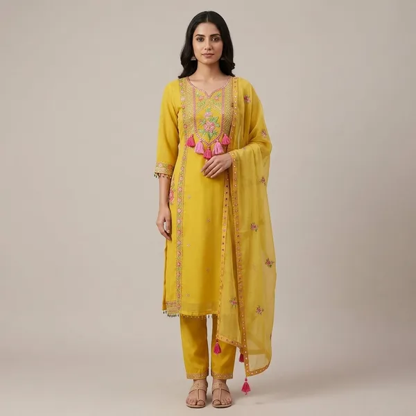 Yellow_Georgette_Embroidered_Straight_Kurta_Pyjama_Dupatta_Set_For_Women