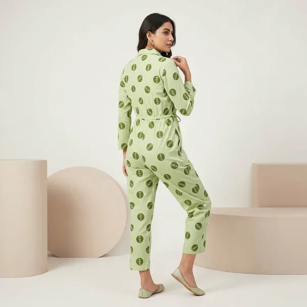 Green_Cotton_Floral_Print_Jumpsuit_For_Women