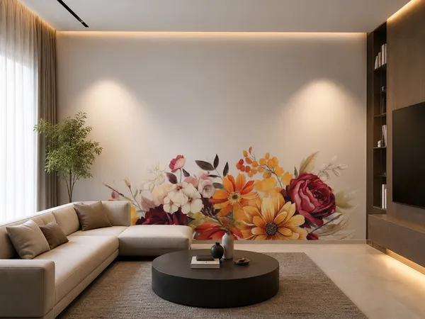 Elegant_Autumn_Floral_Border_Wallpaper_Warm_Rose_And_Daisy_Botanical_Design_Vintage_Style_Wall_Decor_For_Living_Room,_Bedroom_And_Feature_Walls