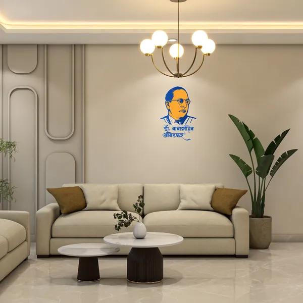 Dr_Babasaheb_Ambedkar_Portrait_For_Rear_Glass_Blue_Orange