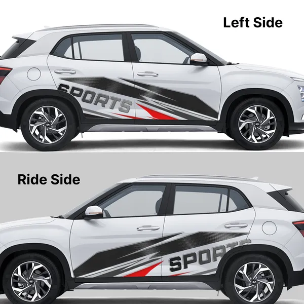 Sports_Racing_Stripes_Vinyl_Car_Sticker_Black,_White_And_Red