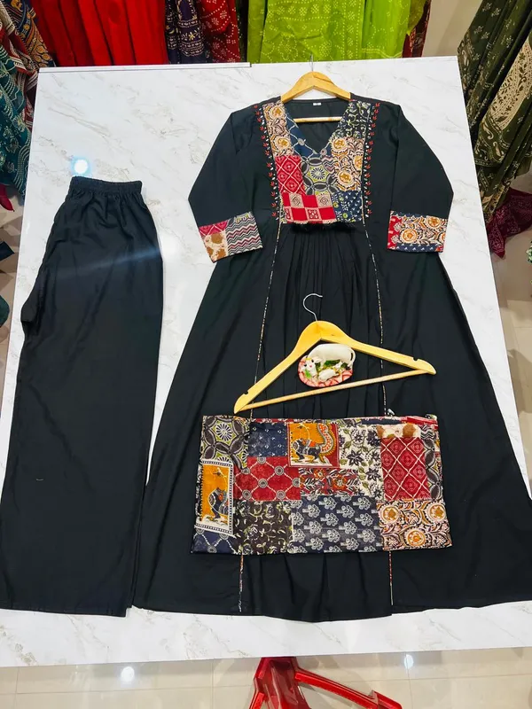 Black_Floral_Printed_Anarkali_Kurta_Set_with_Printed_Dupatta