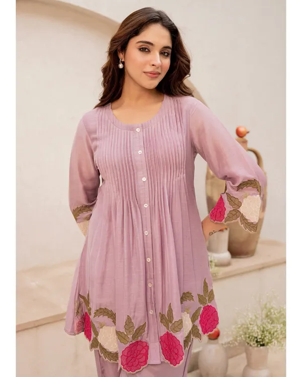 Lavender_And_Purple_Cotton_Co-Ord_Set_For_Women