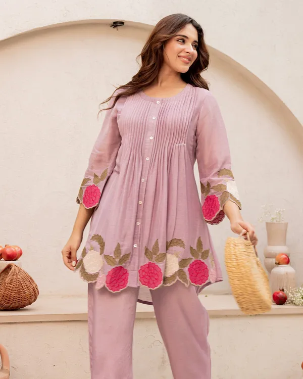 Lavender_And_Purple_Cotton_Co-Ord_Set_For_Women