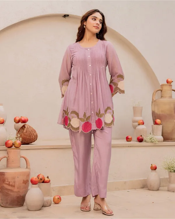 Lavender_And_Purple_Cotton_Co-Ord_Set_For_Women