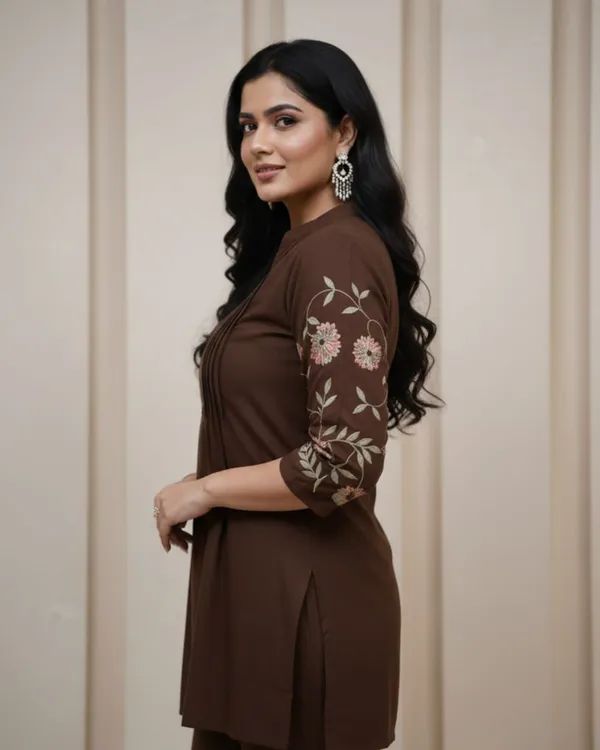 Brown_Cotton_Co-Ord_Set_For_Women