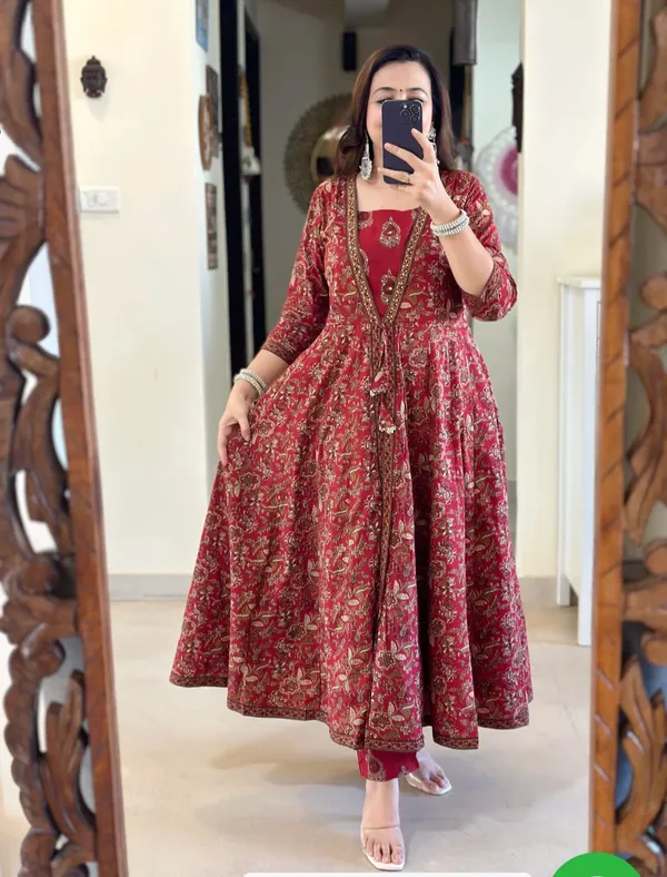 Jaipur_Style_Women's_Maroon_Floral_Printed_Anarkali_Kurta_Set_with_Dupatta_|_Ethnic_Party_&_Festive_Wear
