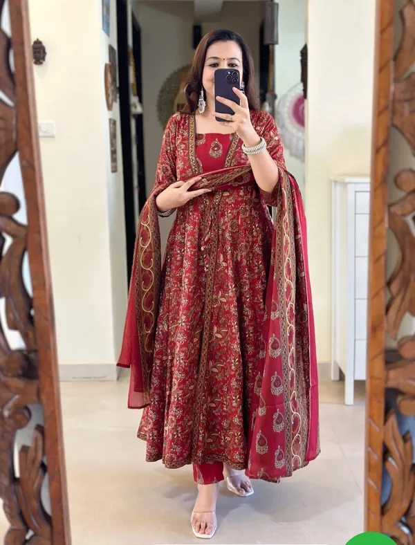 Jaipur_Style_Women's_Maroon_Floral_Printed_Anarkali_Kurta_Set_with_Dupatta_|_Ethnic_Party_&_Festive_Wear