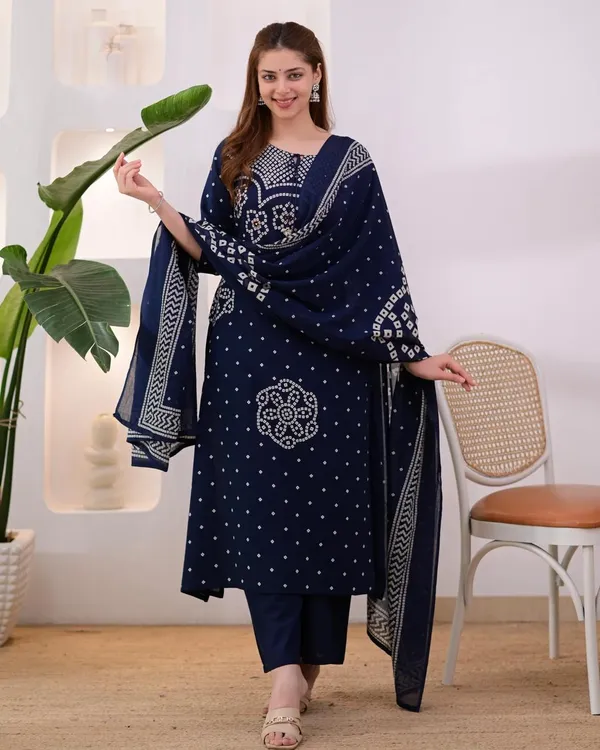 Navy_Blue_Cotton_Kurta_Set_For_Women
