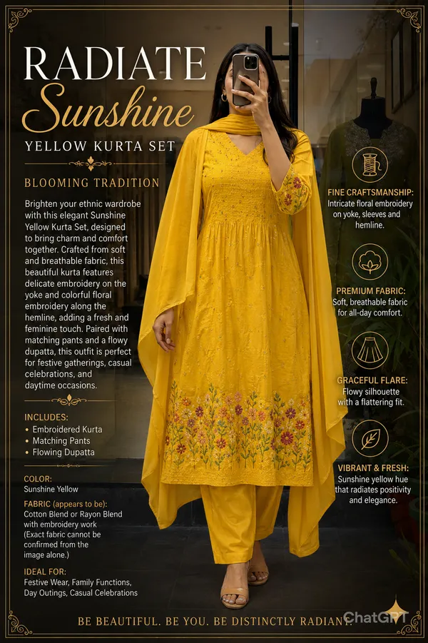 Sunshine_Yellow_Cotton_Anarkali_Kurta_Set_For_Women