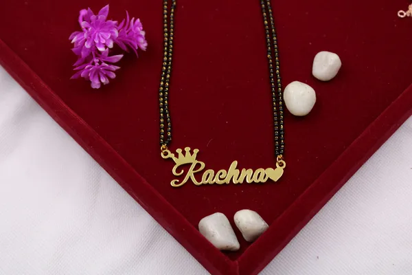 Gold_,_Rose_Gold_Or_Silver_Brass_Single_Name_Heart_Crown_Mangalsutra_For_Women