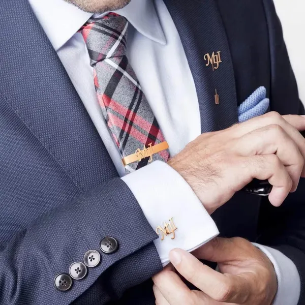 Gold_,_Rose_Gold_Or_Silver_Brass_Monogram_Cufflinks_Lapel_Pin_Tie_Bar_Combo_Set_For_Men