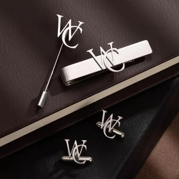 Gold_,_Rose_Gold_Or_Silver_Brass_Monogram_Cufflinks_Lapel_Pin_Tie_Bar_Combo_Set_For_Men