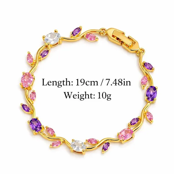 Gold_Brass_18K_Plated_Tulip_Multi_Floral_Anti-Tarnish_Bracelet
