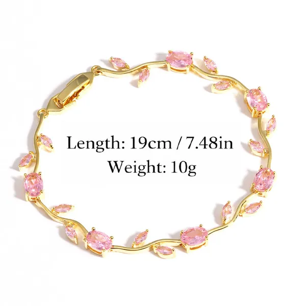 Gold_Pink_Brass_18K_Plated_Tulip_Floral_Anti-Tarnish_Bracelet