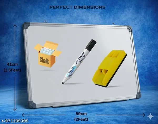 Preha_The_Smart_Choice_Board_2_x_1.5_Feet's_Double_Sided_White_Board_&_Chalk_Board_Combo_with_Duster,_Marker,_Chalk_White,_Green_board_(45_cm_x_60_cm)