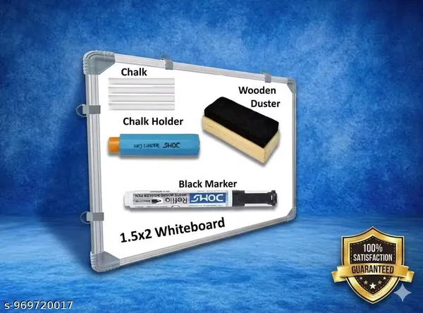 Preha_The_Smart_Choice_Complete_Non-Magnetic_Whiteboard_Set_�_Includes_Marker,_Duster,_Dustless_Chalk_&_Chalk_Holder_2_x_1.5_feet_pack_of_1