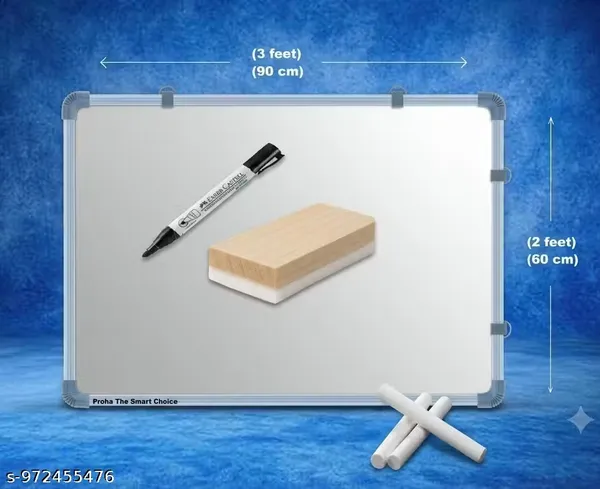 Preha_The_Smart_Choice_Complete_Non-Magnetic_Whiteboard_Set_�_Includes_Marker,_Duster,_Dustless_Chalk_2_x_3_feet_pack_of_1