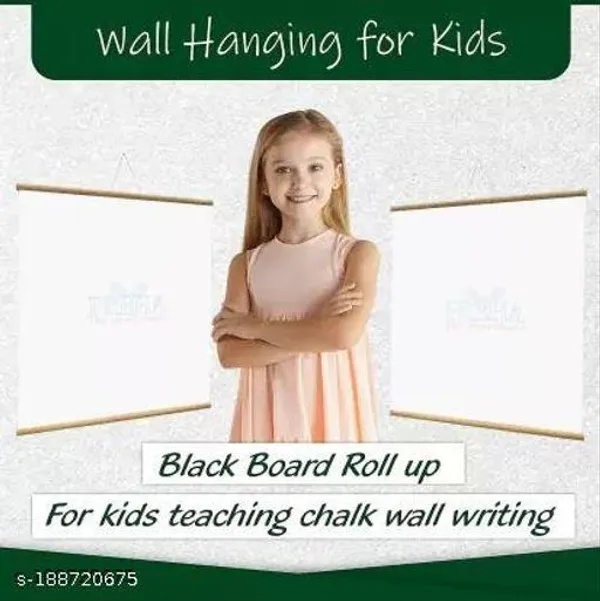 Preha_The_Smart_Choice_Non_Magnetic_1.5x2_Feet_white_Rollup_Combo_Wooden_White_Board_Marker_Board_18x24_In_Whiteboards_White_-_Pack_of_2