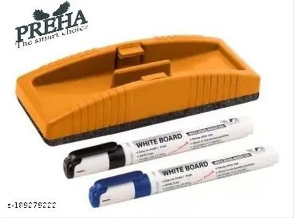 Preha_The_Smart_Choice_Non_Magnetic_White_Board_Duster_Erase_White_Black_Green_Board_For_Erasing_White_Board_Chalk_Or_2_Marker,_01_Duster_-_Pack_of_4_color_may_vary