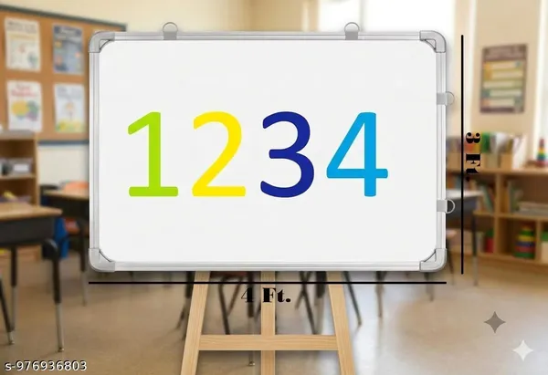 Preha_The_Smart_Choice_Pack_of_1_(_4_by_3_feet_)_Double_Sided_Non_Magnetic_Whiteboard_for_Study,_Office,_School,_Tuition_&_Home_Use