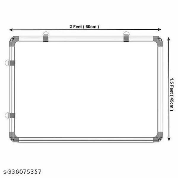Preha_The_Smart_Choice_Non_Magnetic_1.5_Feet_X_2_Feet_Double_Sided_White_Board_And_Chalk_Board_Both_Side_Writing_Boards_One_Side_White_Surface_And_Reverse_Side_Green_Surface_1.5x2_Feet_Pack_Of_1