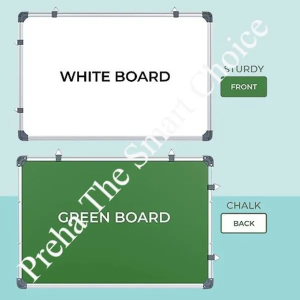 Preha_The_Smart_Choice_White_Board_(60_x_45_Cm)_2_x_1.5_Feet_Heavy_Durable_Dual_Side_Use_able_Board_Aluminium_Boundaries_For_Kids_Adults_Use_In_Schools,_Home,_Office