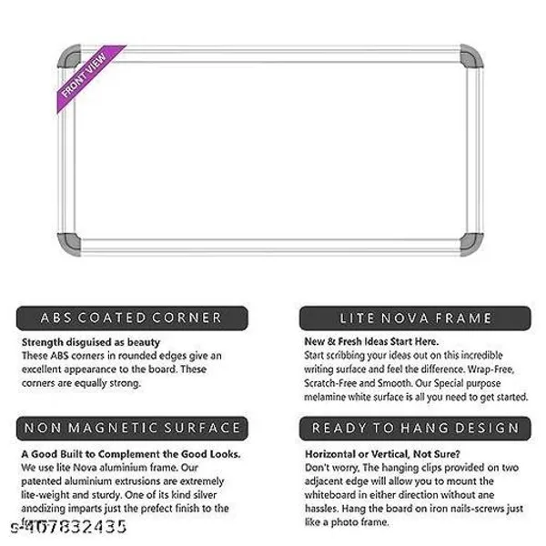 Preha_The_Smart_Choice_Non_Magnetic_1x2_Feet_Double_Sided_Both_Side_Writing_One_Side_White_Marker_And_Reverse_Side_Chalk_Board_Surface_Size_28cm_X_55cm_White_Green