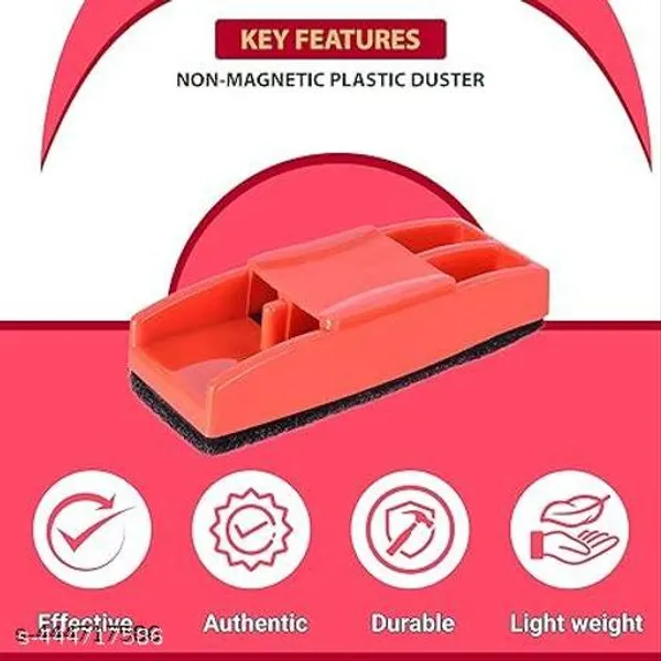Preha_The_Smart_Choice_Non_Magnetic_White_Board_Duster_,Chalkboard_Eraser,_Blackboard_Cleaner_Compatible_With_Both_Whiteboard_Greenboard_With_Marker_Holder_Assorted_Colour_-_Pack_of_6