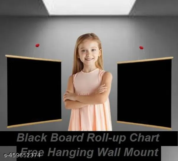 Preha_The_Smart_Choice_Writing_Black_Board_Rollup_With_Wooden_Duster_For_Kids_Drawing_Board_Study_Room_-_Pack_of_2