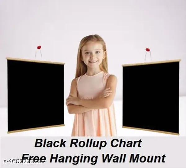 Preha_The_Smart_Choice_Black_Chalkboard_Rollup_Chart_Use_For_Office_Restraunt_And_Kids_Play_Room_Size_60_Cm_x_90_Cm_Color_Black_Chart