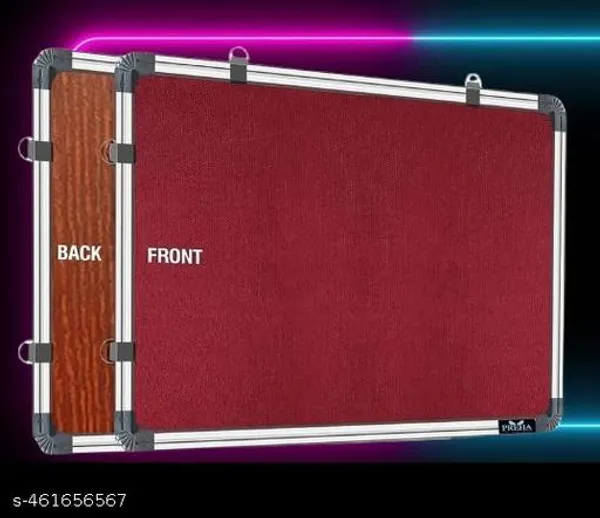 Preha_The_Smart_Choice_Maroon_Notice_Board_With_1_Pin_Box_(60x30cm)_2_x_1_Feet_Heavy_Aluminium_Boundaries_Notice_Board_For_Kids_Adults_Use_In_Schools,_Home,_Office