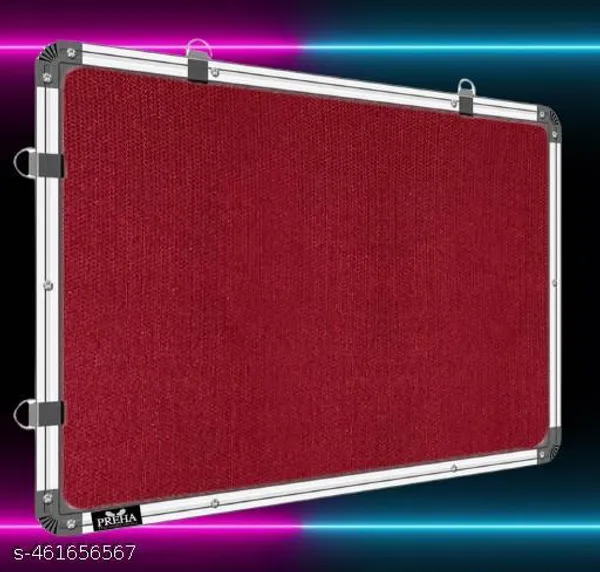 Preha_The_Smart_Choice_Maroon_Notice_Board_With_1_Pin_Box_(60x30cm)_2_x_1_Feet_Heavy_Aluminium_Boundaries_Notice_Board_For_Kids_Adults_Use_In_Schools,_Home,_Office