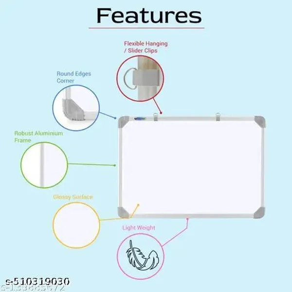 Preha_The_Smart_Choice_1x1_5_Feet_Non_Magnetic_Double_Sided_Slate_Front_White_And_Back_Side_Green_Surface_Ideal_Use_For_Home_Office_Kids_Aluminum_Frame_And_Smooth_Melamine_Surface_30x45cms
