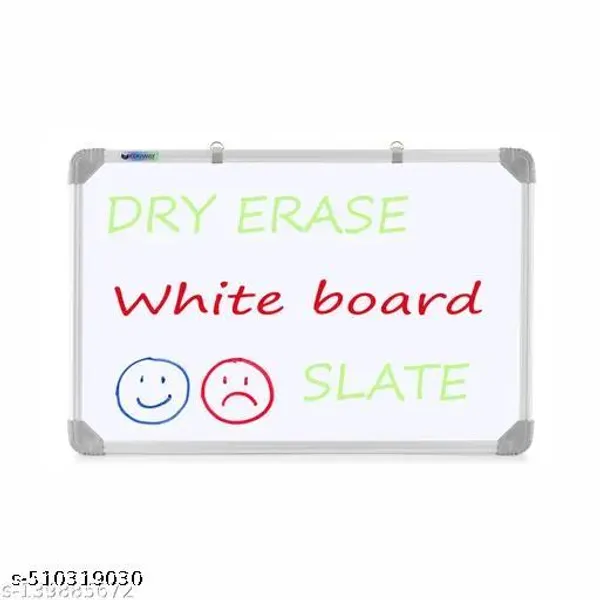 Preha_The_Smart_Choice_1x1_5_Feet_Non_Magnetic_Double_Sided_Slate_Front_White_And_Back_Side_Green_Surface_Ideal_Use_For_Home_Office_Kids_Aluminum_Frame_And_Smooth_Melamine_Surface_30x45cms