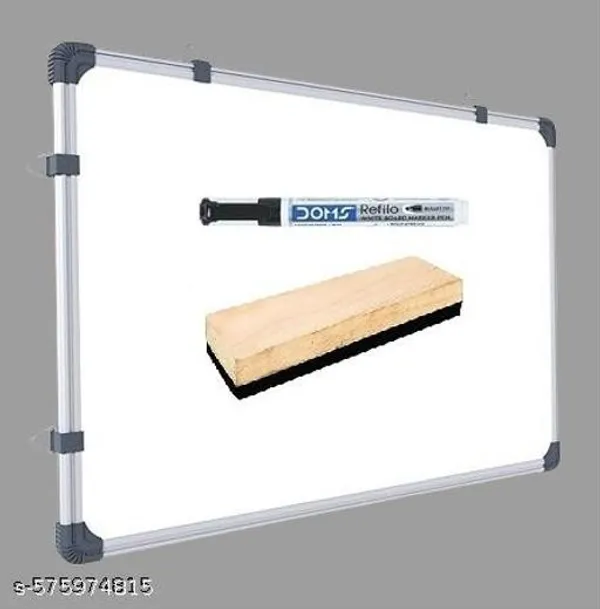 Preha_The_Smart_Choice_Non_Magnetic_2_x_3_Ft_Double_Sided_Whiteboard_Combo_1_Whiteboard_1_Wooden_Duster_1_Marker_Whiteboards_And_Duster_Combos_Items_White_And_Green