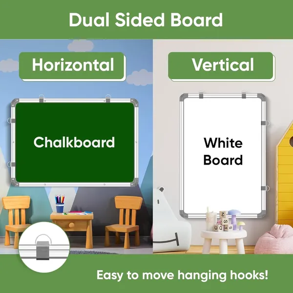 Preha_The_Smart_Choice_Multipurpose_White_Board_60_x_45_Cm_2_x_1_.5_Feet_Heavy_Durable_Dual_Side_Useable_Board_Aluminium_Boundaries_For_Kids_Adults_Use_In_Schools,_Home,_Office