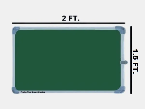 Preha_The_Smart_Choice_Non_Magnetic_1.5x2_Feet_Double_Sided_White_Board_And_Chalk_Board_Both_Side_Writing_Boards_One_Side_White_Marker_And_Reverse_Side_Chalk_Board_Surface_2x1.5_Feet
