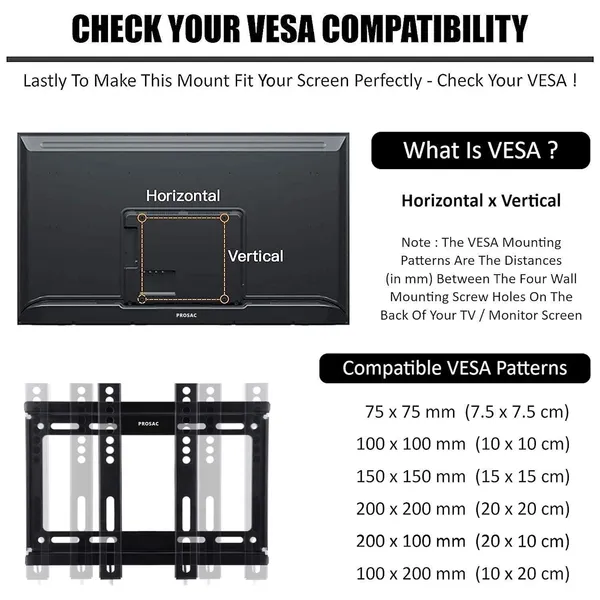 Preha_The_Smart_Choice_14-42_Inches_Ultra_Slim_LCD_LED_TVs_Wall_Mount_Stand_For_MI,_Realme,_Oneplus,_Sony,_Samsung,_Panasonic,_LG,_VU_and_All_Brands_LED,LCD,OLED,UHD,4K,Plasma,Smart_TV's_Suitable_Fixed_TV_Mount
