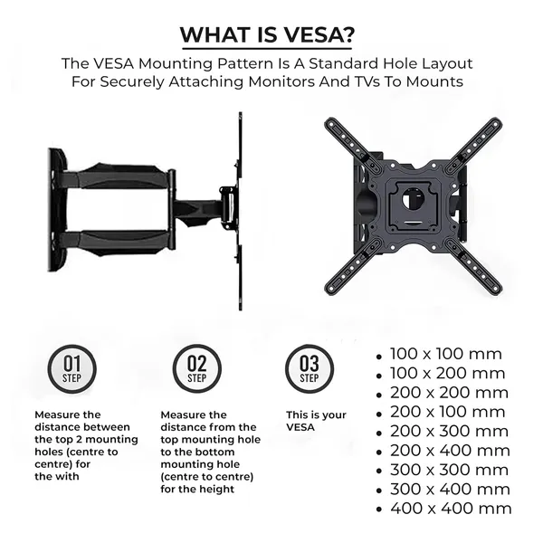 Preha_The_Smart_Choice_35_to_65_Inch_led_TV_Wall_Mount_Movable_Swivel_Corner_Bracket_P4,_Swivel_and_Tilt_Corner,_Full_Motion_Full_Motion_TV_Mount