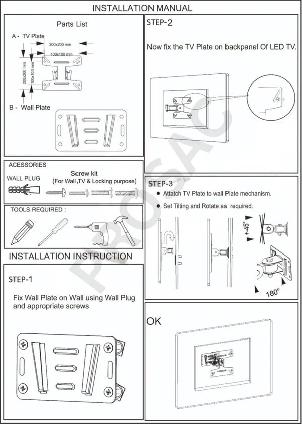 Preha_The_Smart_Choice_TV_Stand_Universal_Slim_Tilt_&_Swivel_Full_Motion_TV_Wall_Mount_Bracket_for_14-26_Inch_PC_Monitor_TFT_LCD_LED_Plasma_Full_Motion_TV_Mount
