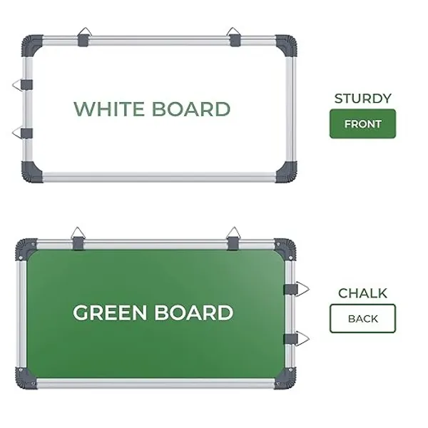Preha_The_Smart_Choice_Multipurpose_Greenboard_30_x_60_Cm_2_x_1_Feet_Heavy_Durable_Dual_Side_Useable_Board_Aluminium_Boundaries_For_Kids_Adults_Use_In_Schools_Home_Office_Combo_Duster,_Marker,_Chalk