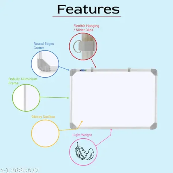 Preha_The_Smart_Choice_Non_Magnetic_1x2_Feet_Double_Sided_Both_Side_Writing_One_Side_White_Marker_And_Reverse_Side_Chalk_Board_Surface_Size_28cm_X_55cm_White_Green