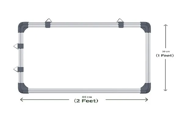 Preha_The_Smart_Choice_Non_Magnetic_1x2_Feet_Double_Sided_Both_Side_Writing_One_Side_White_Marker_And_Reverse_Side_Chalk_Board_Surface_Size_28cm_X_55cm_White_Green
