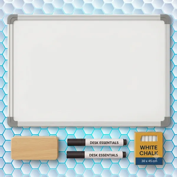 Preha_The_Smart_Choice_2x1.5_Feet_Non-Magnetic_Double-Sided_Chalk_Board_&_White_Board_(Combo_Pack)_with_1_Wooden_Duster,_2_Black_Marker,_10_Non-Dust_Chalk_Sticks_for_Kids,_School,_Teaching,_(59x41cms)
