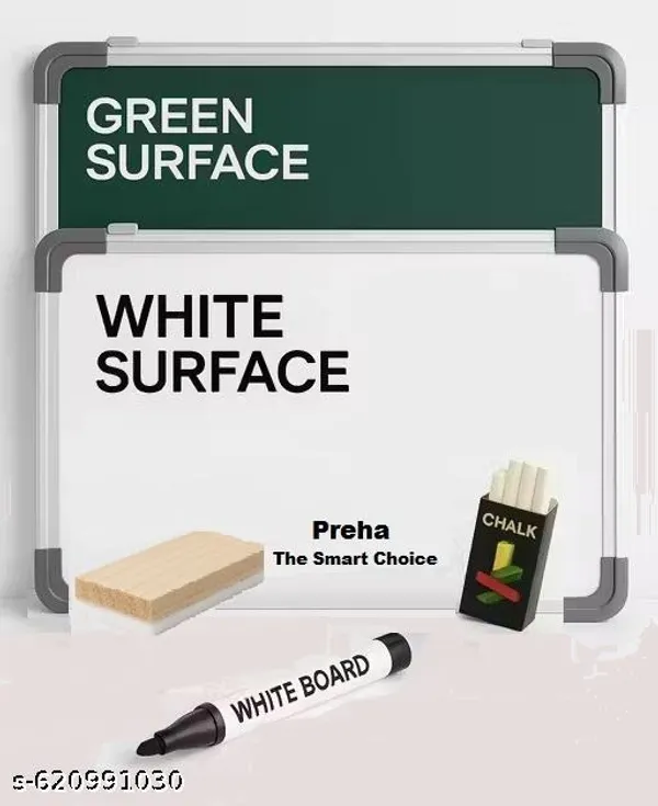Preha_The_Smart_Choice_1x1.5_Feet_White_Slate_Chalk_Slate_Combo_Double_Sided_Slate_For_Kids_Office_With_Marker,_Duster,_Chalk_Box