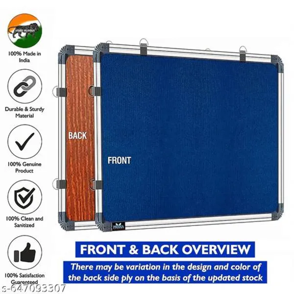 Preha_The_Smart_Choice_2x3_Feet_Aluminium_Framed_Notice_Board_Pin_Up_Board_Bulletin_Board_Display_Board_With_Soft_Foam_Fabric_For_Home_School_Office_Study_Room_Blue_90x60_Cms