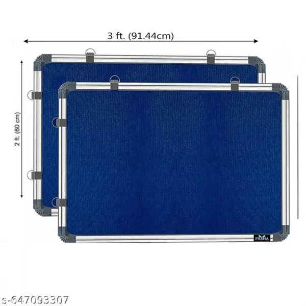 Preha_The_Smart_Choice_2x3_Feet_Aluminium_Framed_Notice_Board_Pin_Up_Board_Bulletin_Board_Display_Board_With_Soft_Foam_Fabric_For_Home_School_Office_Study_Room_Blue_90x60_Cms