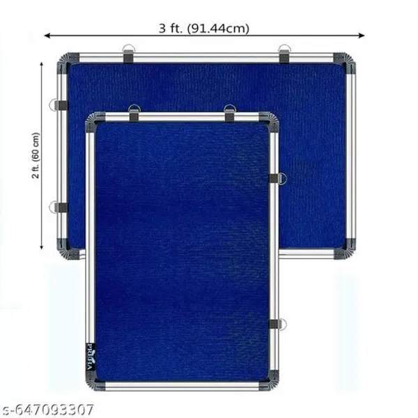 Preha_The_Smart_Choice_2x3_Feet_Aluminium_Framed_Notice_Board_Pin_Up_Board_Bulletin_Board_Display_Board_With_Soft_Foam_Fabric_For_Home_School_Office_Study_Room_Blue_90x60_Cms